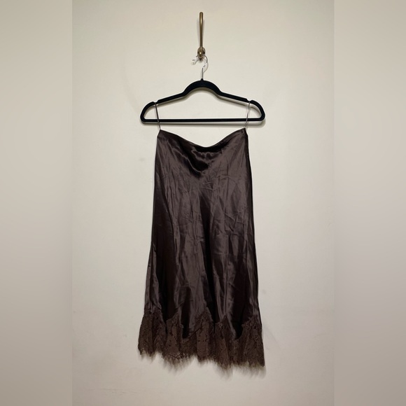 Reformation Brown Carolina Silk Skirt - Picture 3 of 10